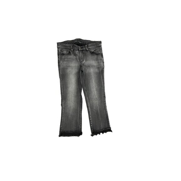 New Directions Capri Raw Hem Women's size 8PS Black Denim Jeans - Picture 1 of 4